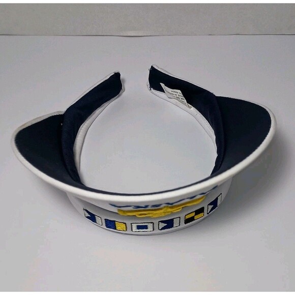 Vintage G.C.I. Exclusive Alaska White Clip On Visor Made n Hong Kong 100% Cotton - Picture 8 of 16